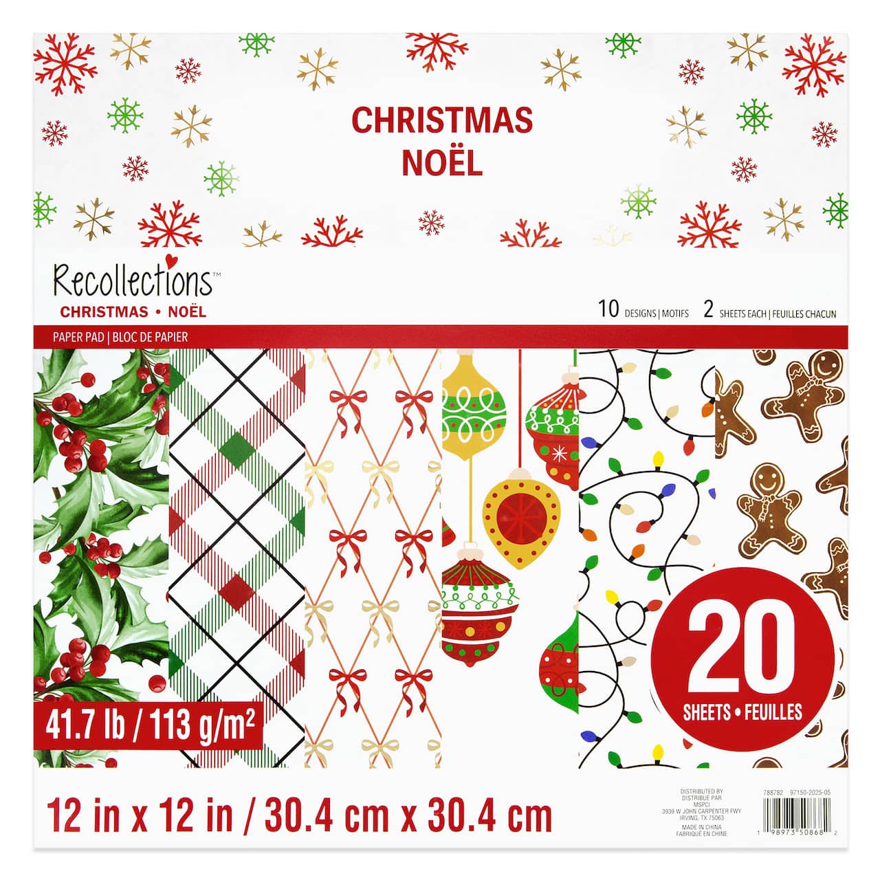 12" x 12" Christmas Vellum Paper Pad by Recollections™